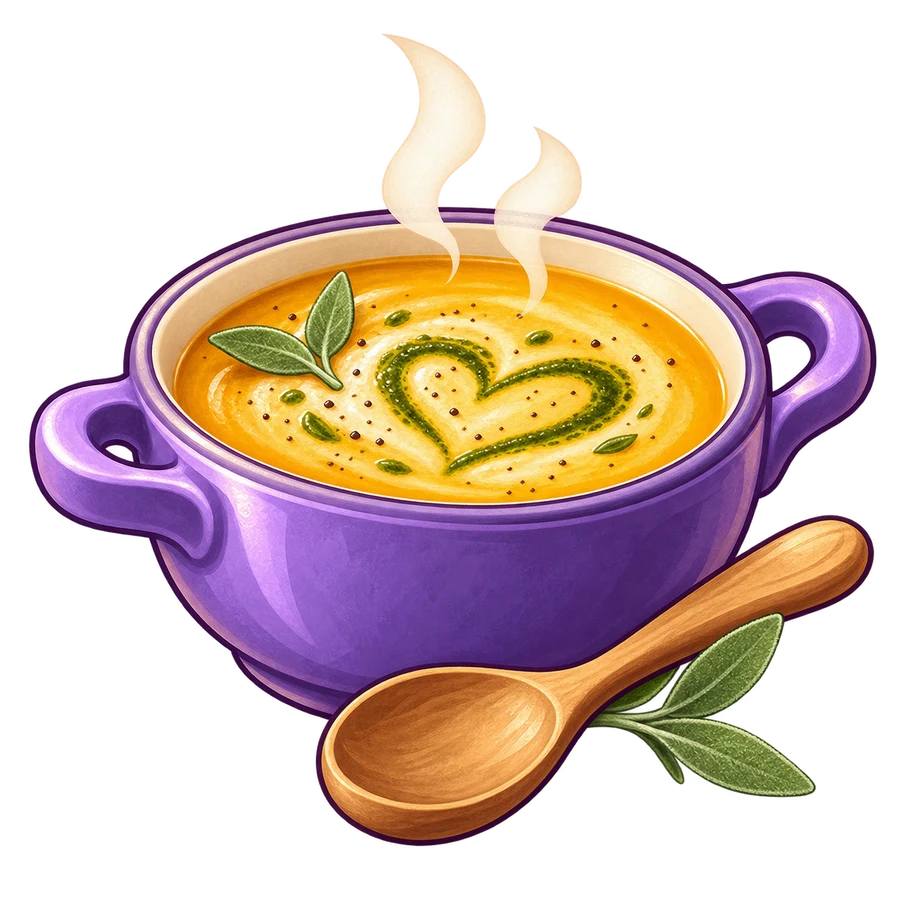 A comforting vegetable soup