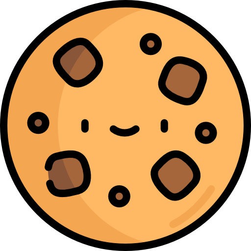 A smiling chocolate chip cookie